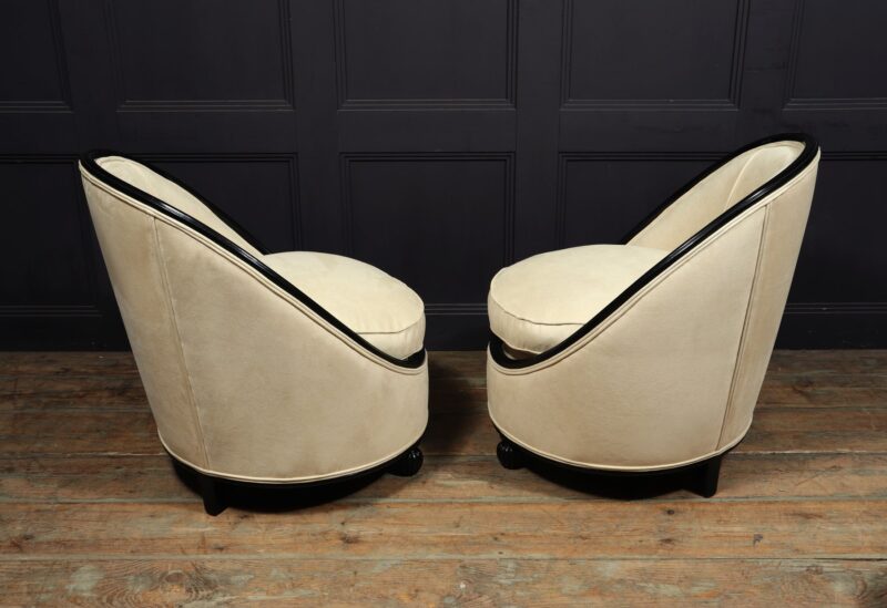 Exceptional Art Deco Salon Chairs Manner Of Ruhlman C1925