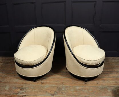 Exceptional Art Deco Salon Chairs Manner Of Ruhlman C1925 - Image 9