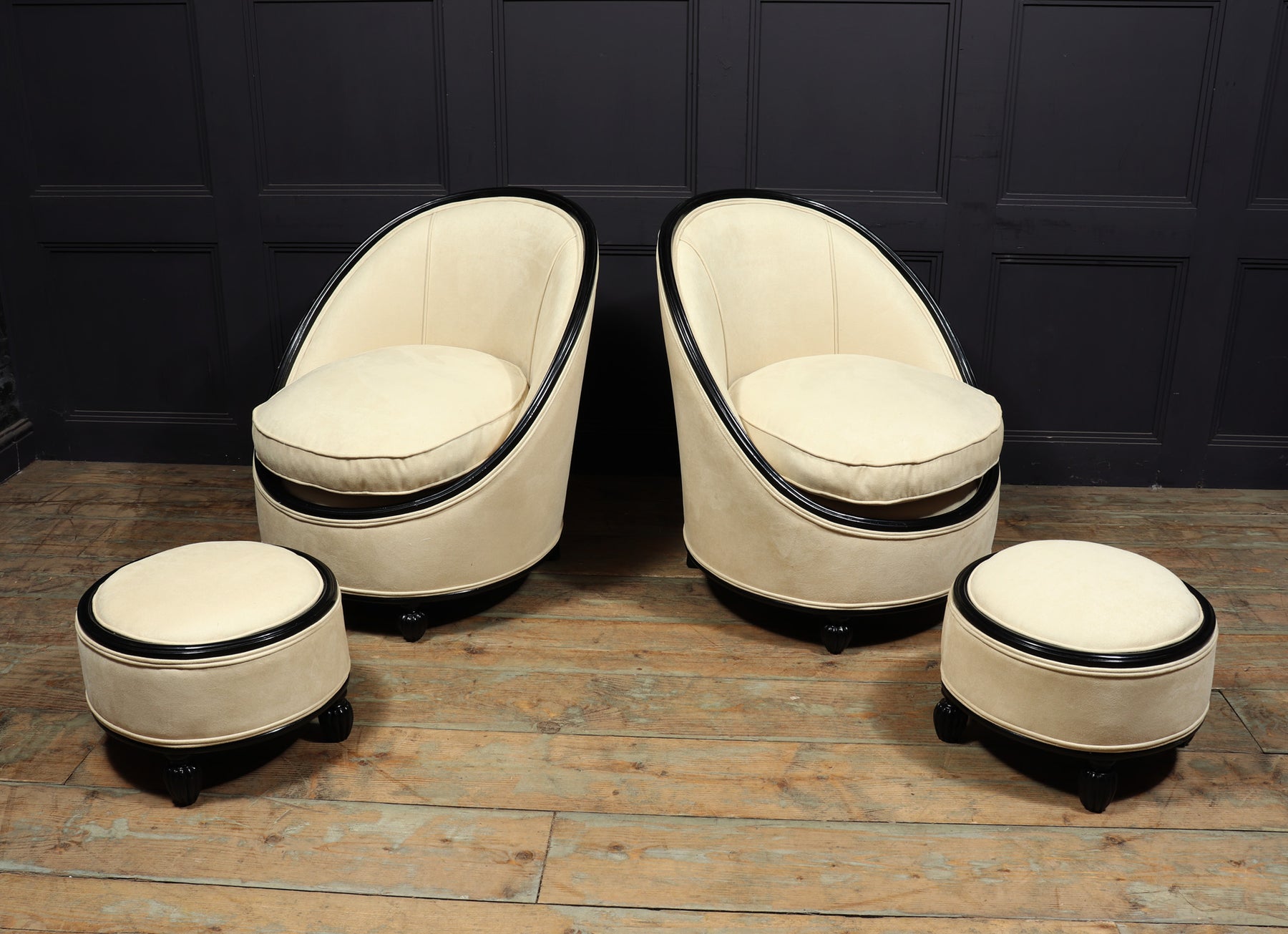 Exceptional Art Deco Salon Chairs Manner Of Ruhlman C1925