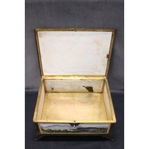 19th Century Bronze Mounted Hand Painted Porcelain Casket from KPM