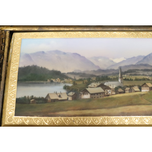 19th Century Bronze Mounted Hand Painted Porcelain Casket from KPM