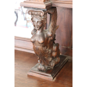 Large 19th Century Carved Walnut Sideboard