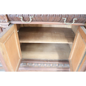 Large 19th Century Carved Walnut Sideboard