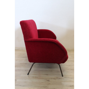 Vintage Italian Red Sofa, 1950s