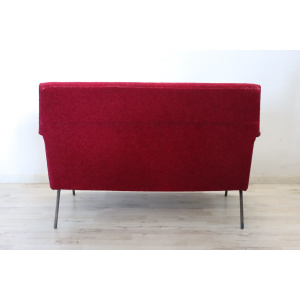 Vintage Italian Red Sofa, 1950s