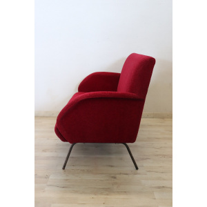 Vintage Italian Red Sofa, 1950s