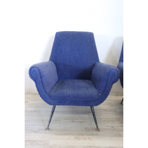 Armchairs attributed to Gigi Radice for Minotti, 1950s, Set of 2
