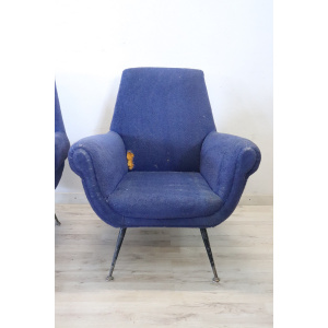Armchairs attributed to Gigi Radice for Minotti, 1950s, Set of 2