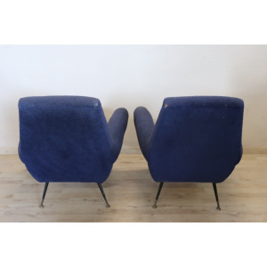 Armchairs attributed to Gigi Radice for Minotti, 1950s, Set of 2