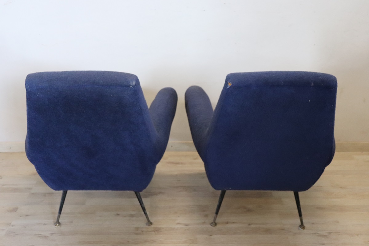 Armchairs attributed to Gigi Radice for Minotti, 1950s, Set of 2