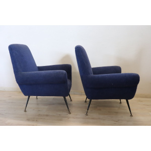 Armchairs attributed to Gigi Radice for Minotti, 1950s, Set of 2