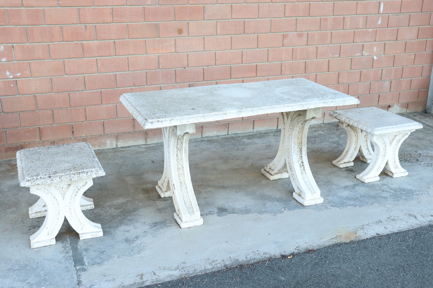 Early 20th Century Garden Table and Stools