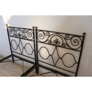 Single Beds in Iron, 19th Century, Set of 2