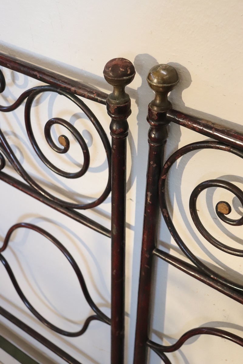 Single Beds in Iron, 19th Century, Set of 2