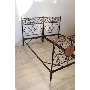 Single Beds in Iron, 19th Century, Set of 2