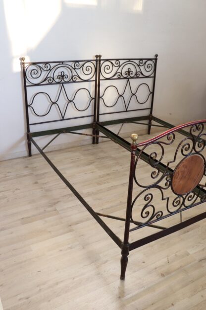 Single Beds in Iron, 19th Century, Set of 2 - Image 12