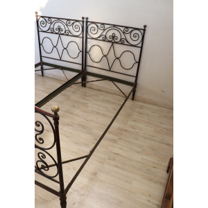 Single Beds in Iron, 19th Century, Set of 2