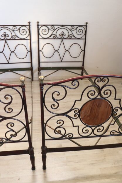 Single Beds in Iron, 19th Century, Set of 2 - Image 14