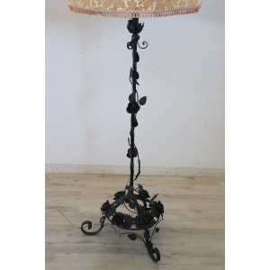 Early 20th Century Art Nouveau Iron Floor Lamp