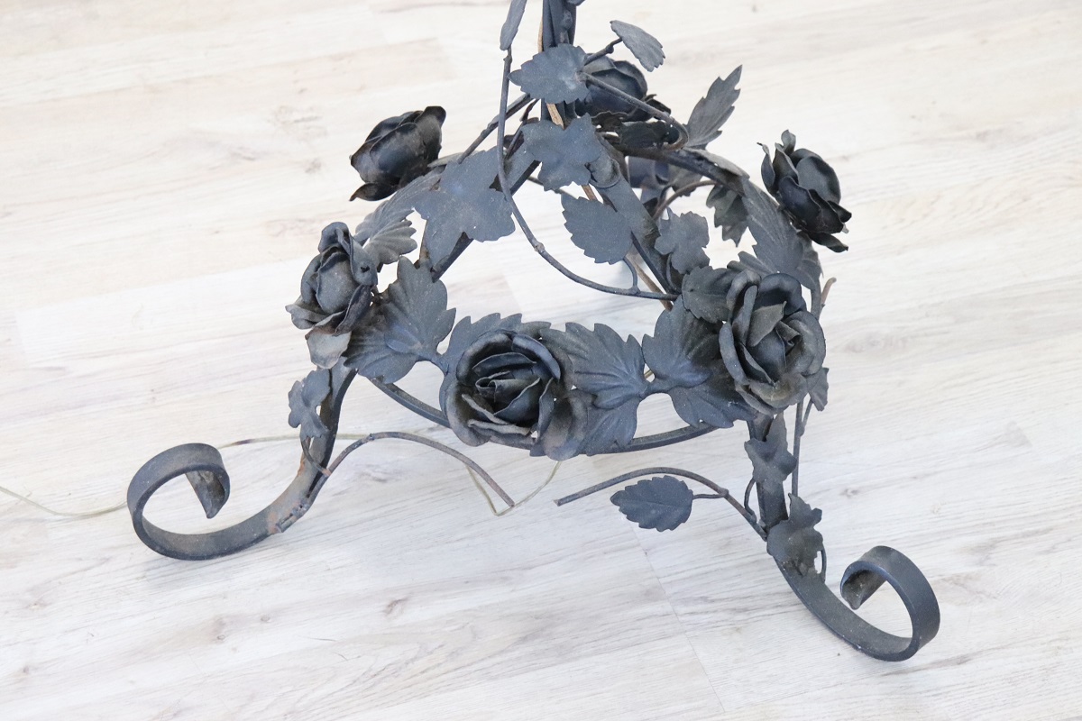 Early 20th Century Art Nouveau Iron Floor Lamp