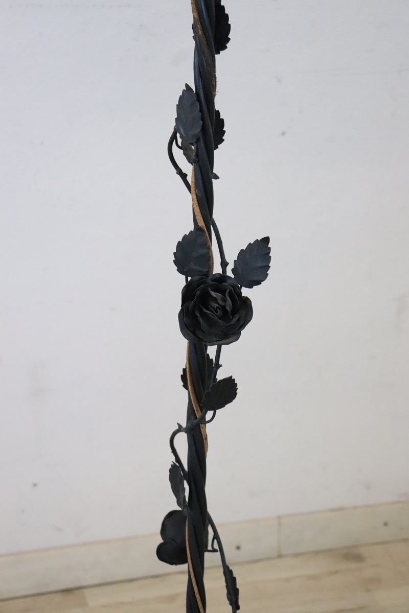 Early 20th Century Art Nouveau Iron Floor Lamp