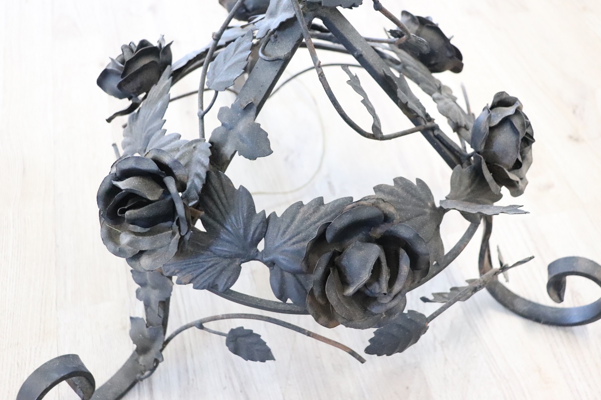 Early 20th Century Art Nouveau Iron Floor Lamp