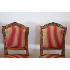 Antique Dining Chairs in Walnut, 18th Century, Set of 4