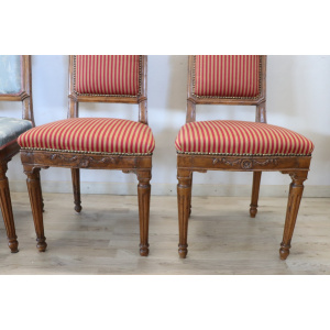 Antique Dining Chairs in Walnut, 18th Century, Set of 4
