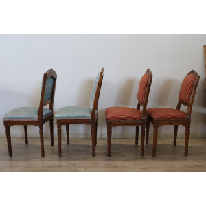 Antique Dining Chairs in Walnut, 18th Century, Set of 4