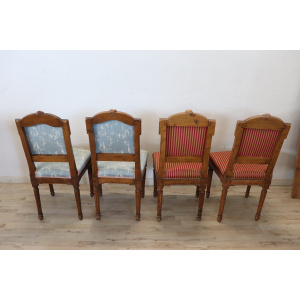 Antique Dining Chairs in Walnut, 18th Century, Set of 4
