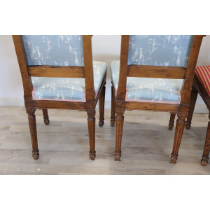 Antique Dining Chairs in Walnut, 18th Century, Set of 4