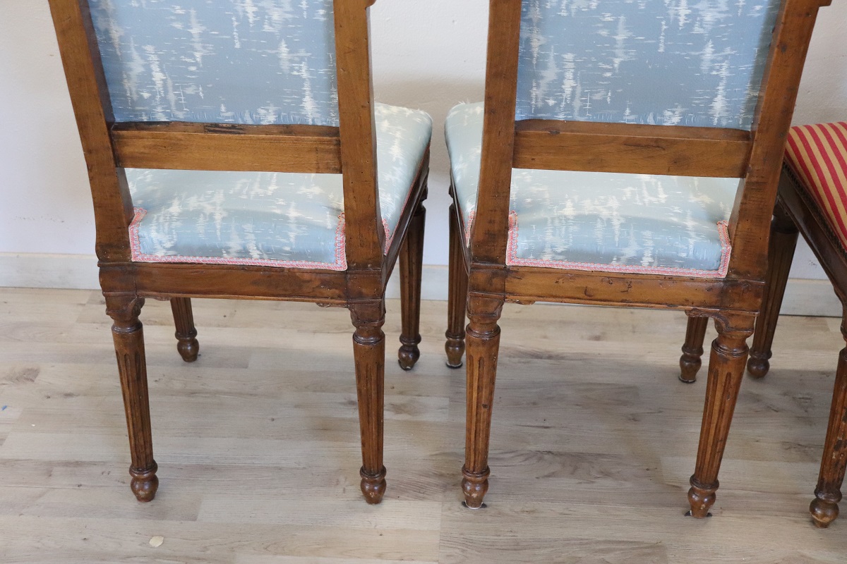 Antique Dining Chairs in Walnut, 18th Century, Set of 4