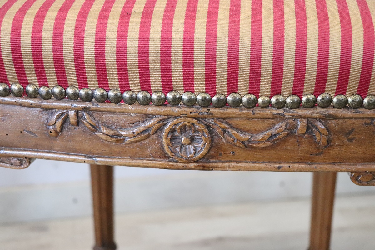 Antique Dining Chairs in Walnut, 18th Century, Set of 4