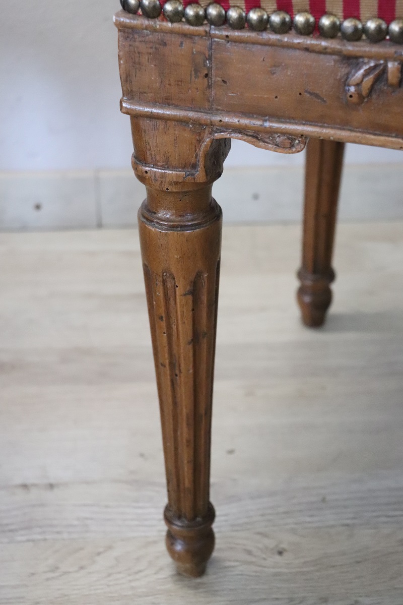 Antique Dining Chairs in Walnut, 18th Century, Set of 4