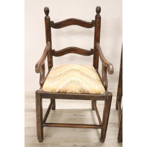 Antique Armchairs in Walnut, 18th Century, Set of 2