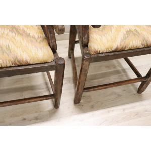 Antique Armchairs in Walnut, 18th Century, Set of 2