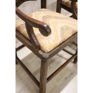Antique Armchairs in Walnut, 18th Century, Set of 2