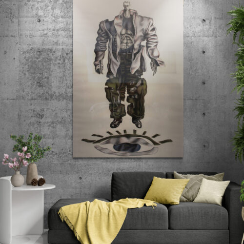 Large Pop surrealist fanstay portrait
