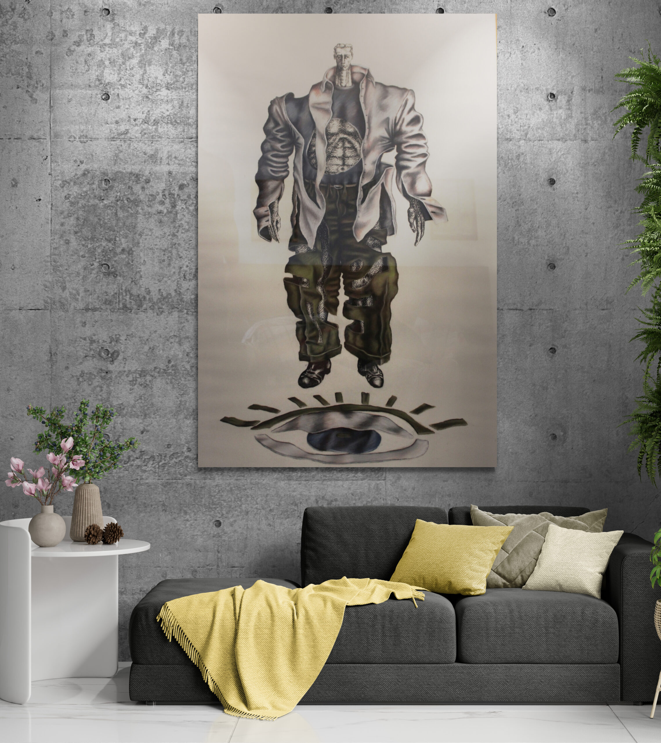 Large Pop surrealist fanstay portrait