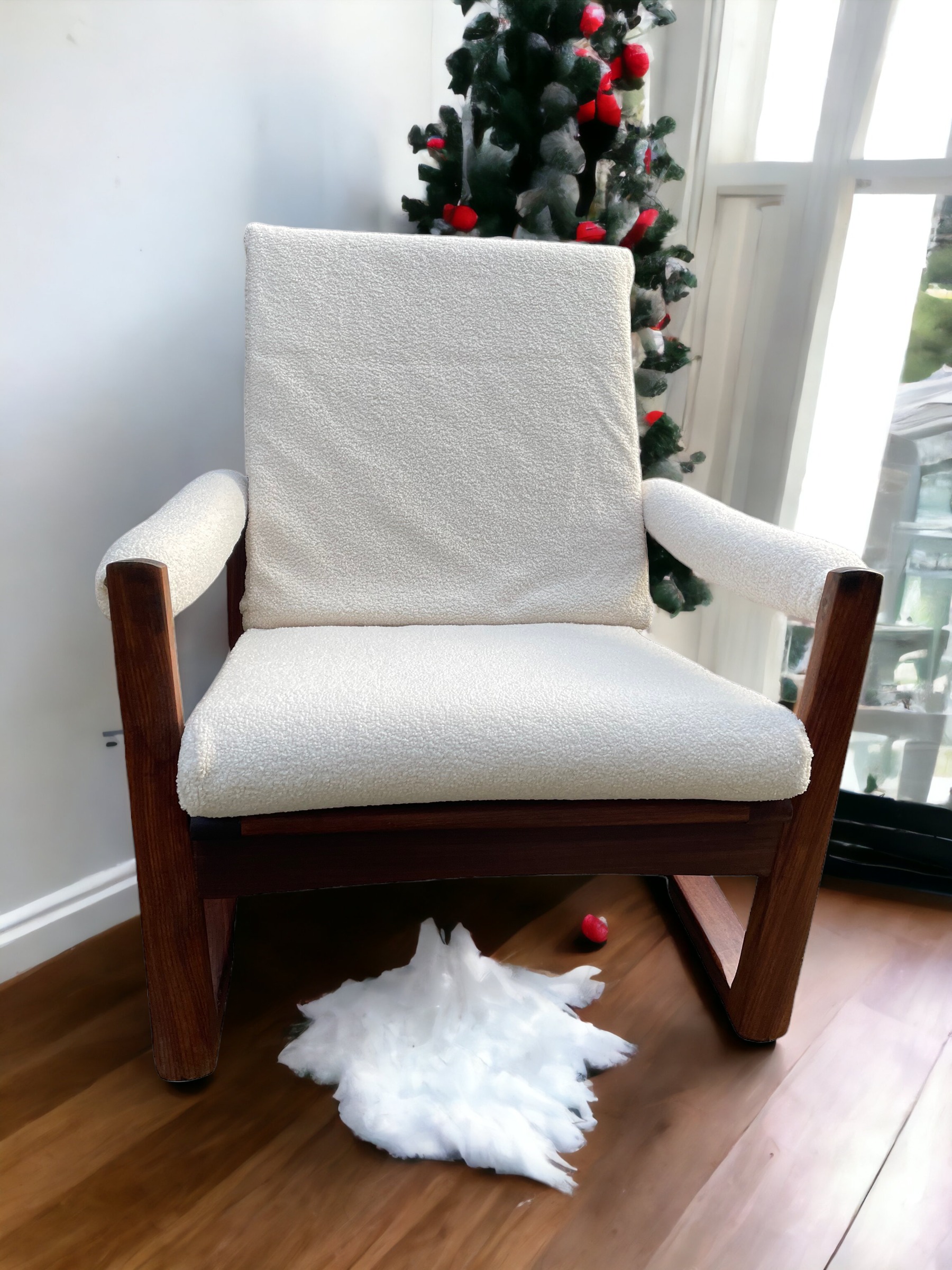 Midcentury Guy Rogers Afromosia Teak Lounge Chair