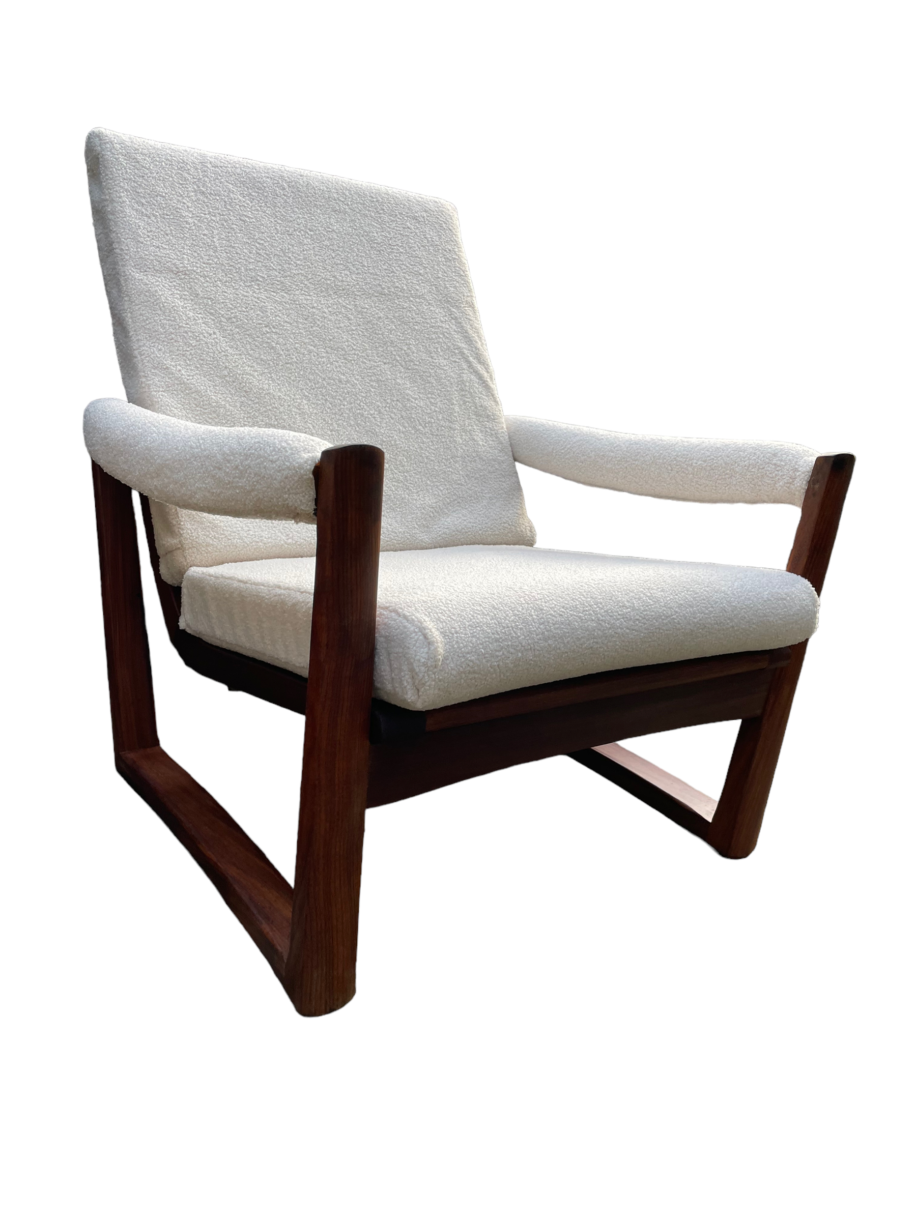 Midcentury Guy Rogers Afromosia Teak Lounge Chair