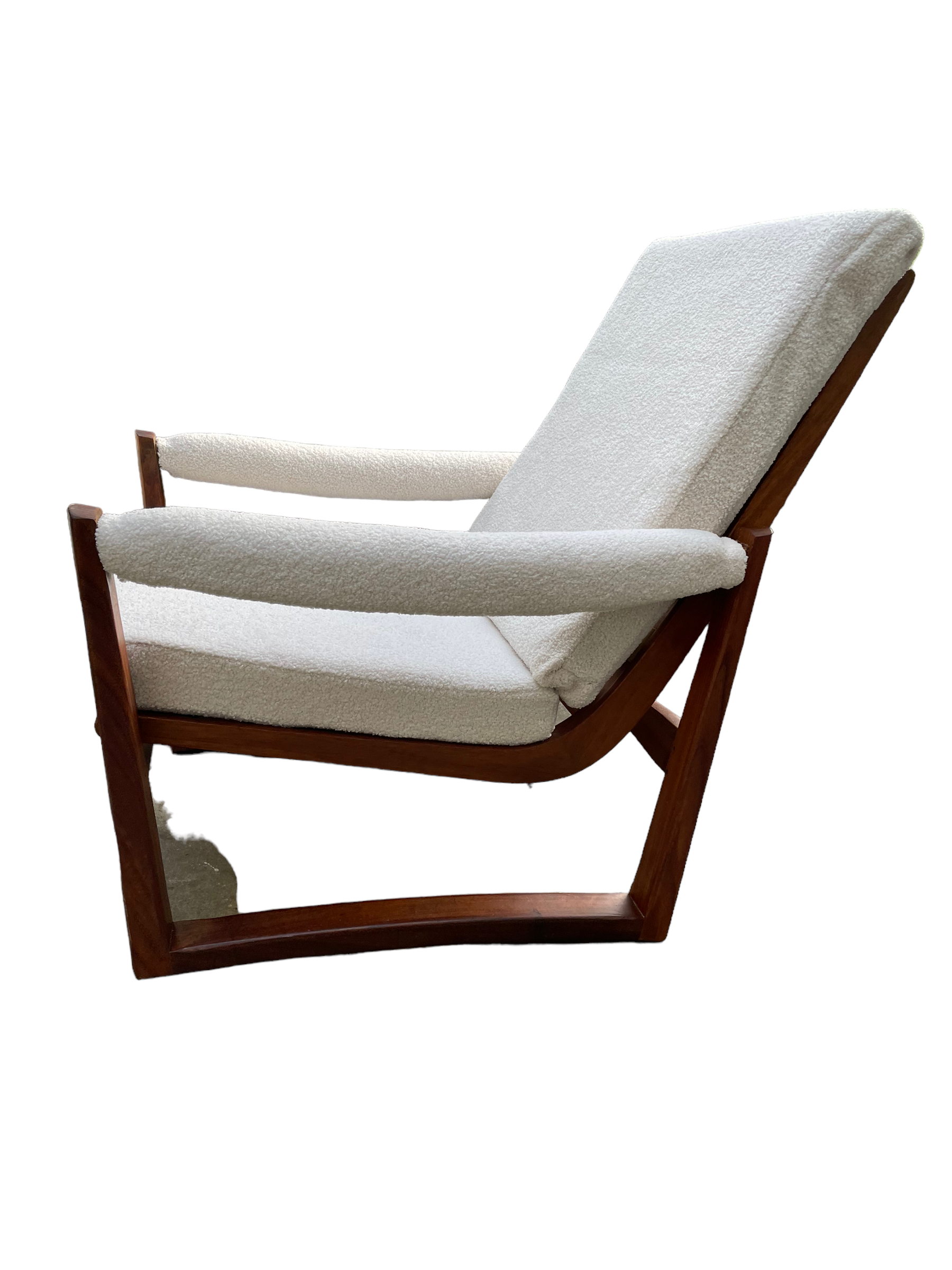 Midcentury Guy Rogers Afromosia Teak Lounge Chair