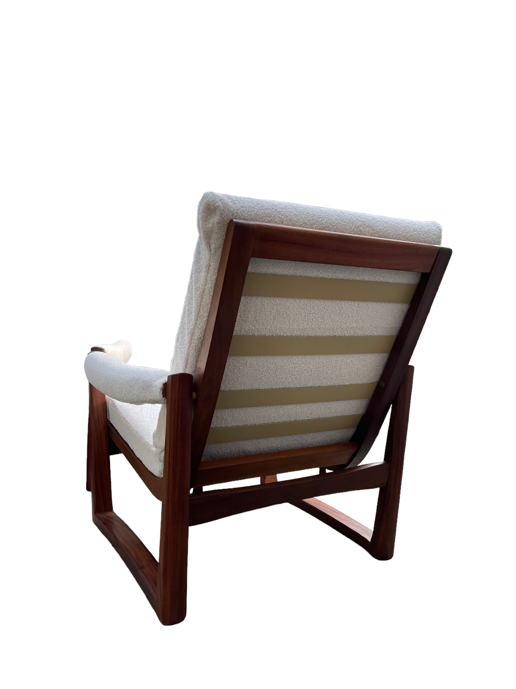 Midcentury Guy Rogers Afromosia Teak Lounge Chair