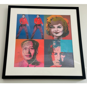 My Warhol: Black Wooden Framed Transparency Lenticular By Matthew Andrews