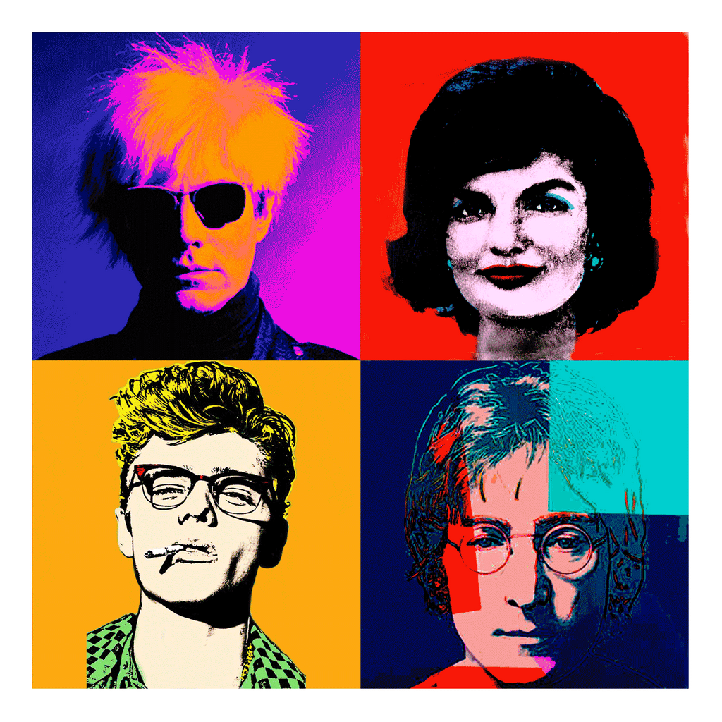 My Warhol: Black Wooden Framed Transparency Lenticular By Matthew Andrews
