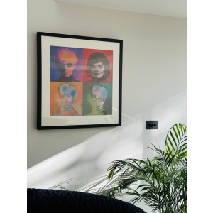 My Warhol: Black Wooden Framed Transparency Lenticular By Matthew Andrews