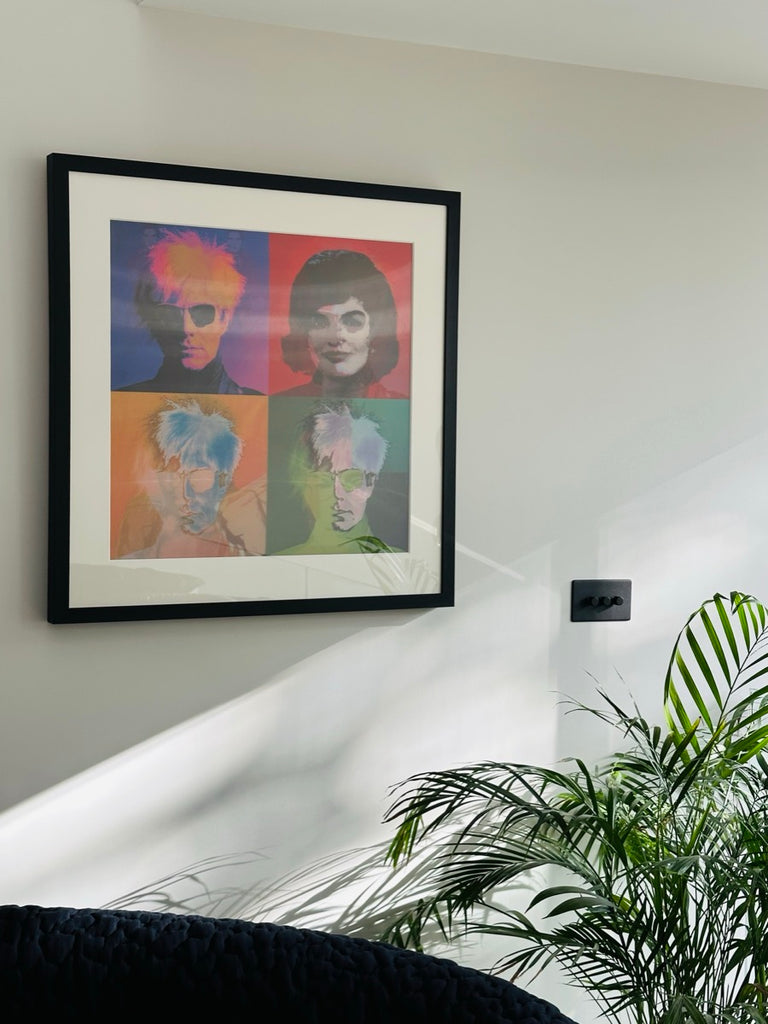 My Warhol: Black Wooden Framed Transparency Lenticular By Matthew Andrews