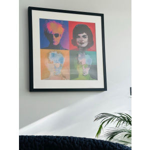 My Warhol: Black Wooden Framed Transparency Lenticular By Matthew Andrews