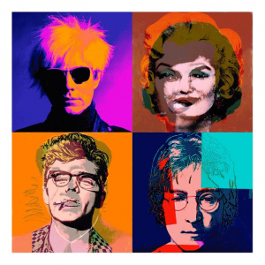 My Warhol: Black Wooden Framed Transparency Lenticular By Matthew Andrews