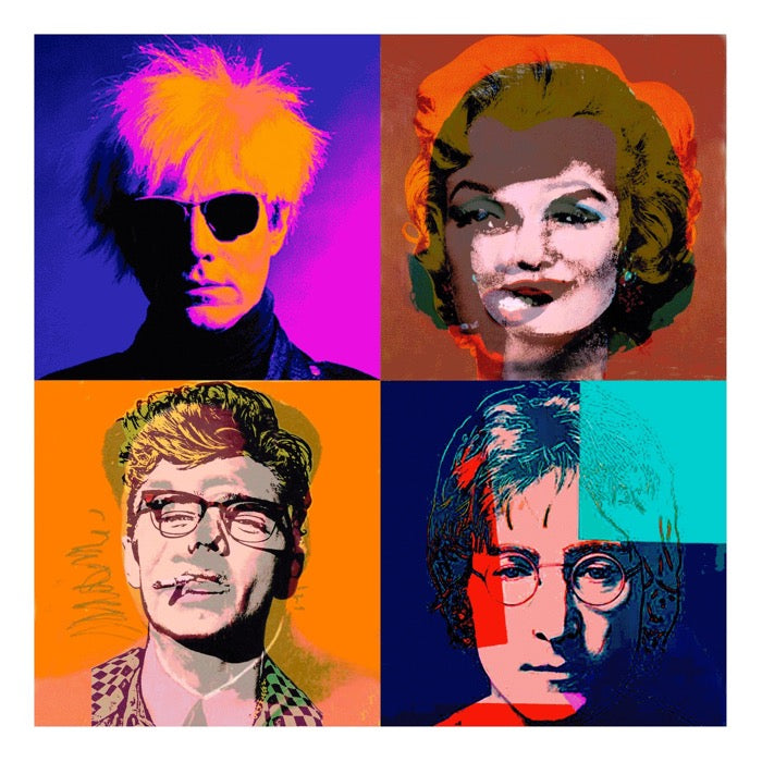 My Warhol: Black Wooden Framed Transparency Lenticular By Matthew Andrews